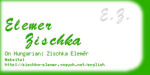 elemer zischka business card